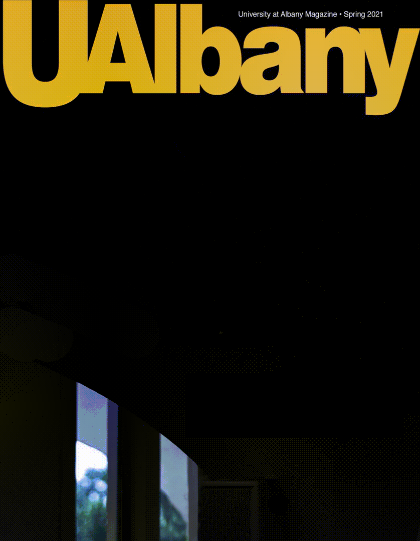 Illuminated UAlbany Magazine Cover